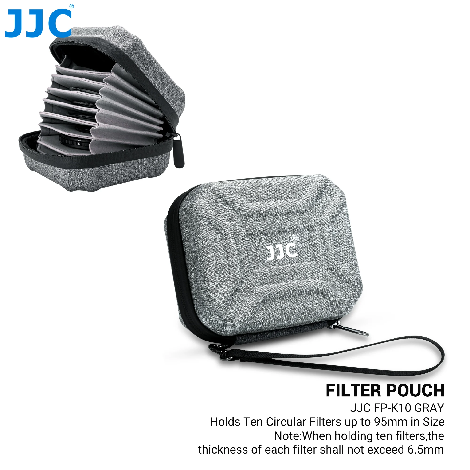 JJC Hard Shell Travel Lens Filter Case For 4X Filters Dia. ≤ 95 Mm, Water & Dust Resistant 58mm 62mm 67mm 72mm 77mm 82mm CPL ND UV Filter Pouch Pockets Carry Storage - View #12