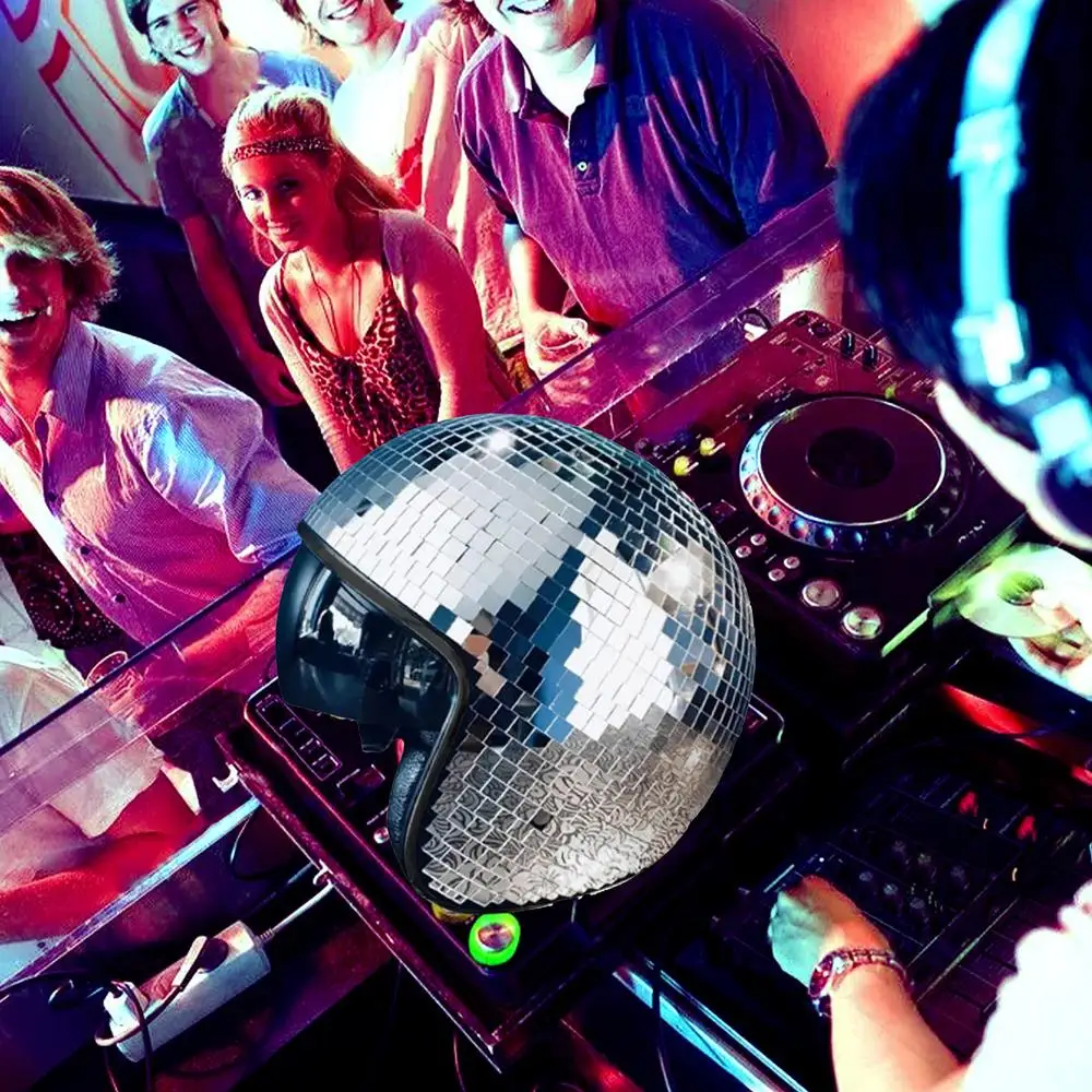 YOUNGC Casque de Boule Disco, Casque de Boules à facettes de fête,  Ajustement Adulte pour Les Festivals, Les fêtes DJ, Le Casque de Boule Disco  Classique Ultime, nouveautés et Fournitures de fête 