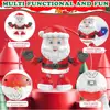Cartoon Electric Santa Claus Toy Decor Christmas Singing Dancing With LED Light   AA Battery Operated Funny Gift For Kids 3