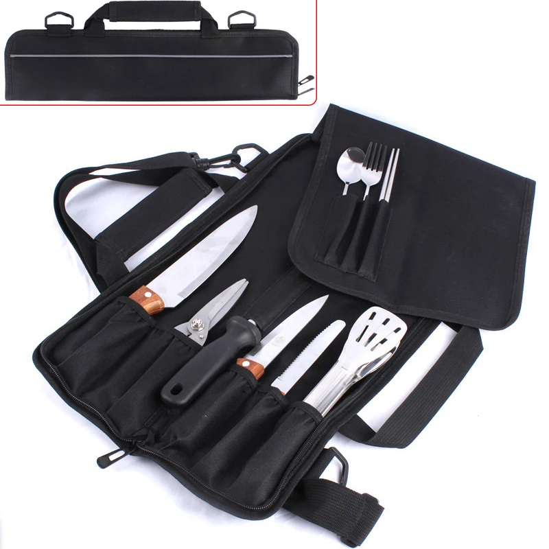 

Professional Chef Knife Bag Organiser Portable Cooking School Travel Carrying Case Pouch Kitchen Knives Storage Pockets Tools