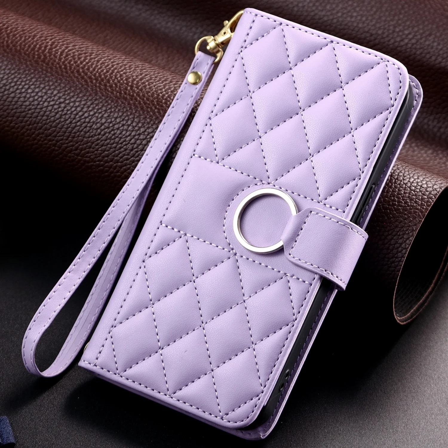 Elegant PU Leather Flip Wallet Phone Case Cover