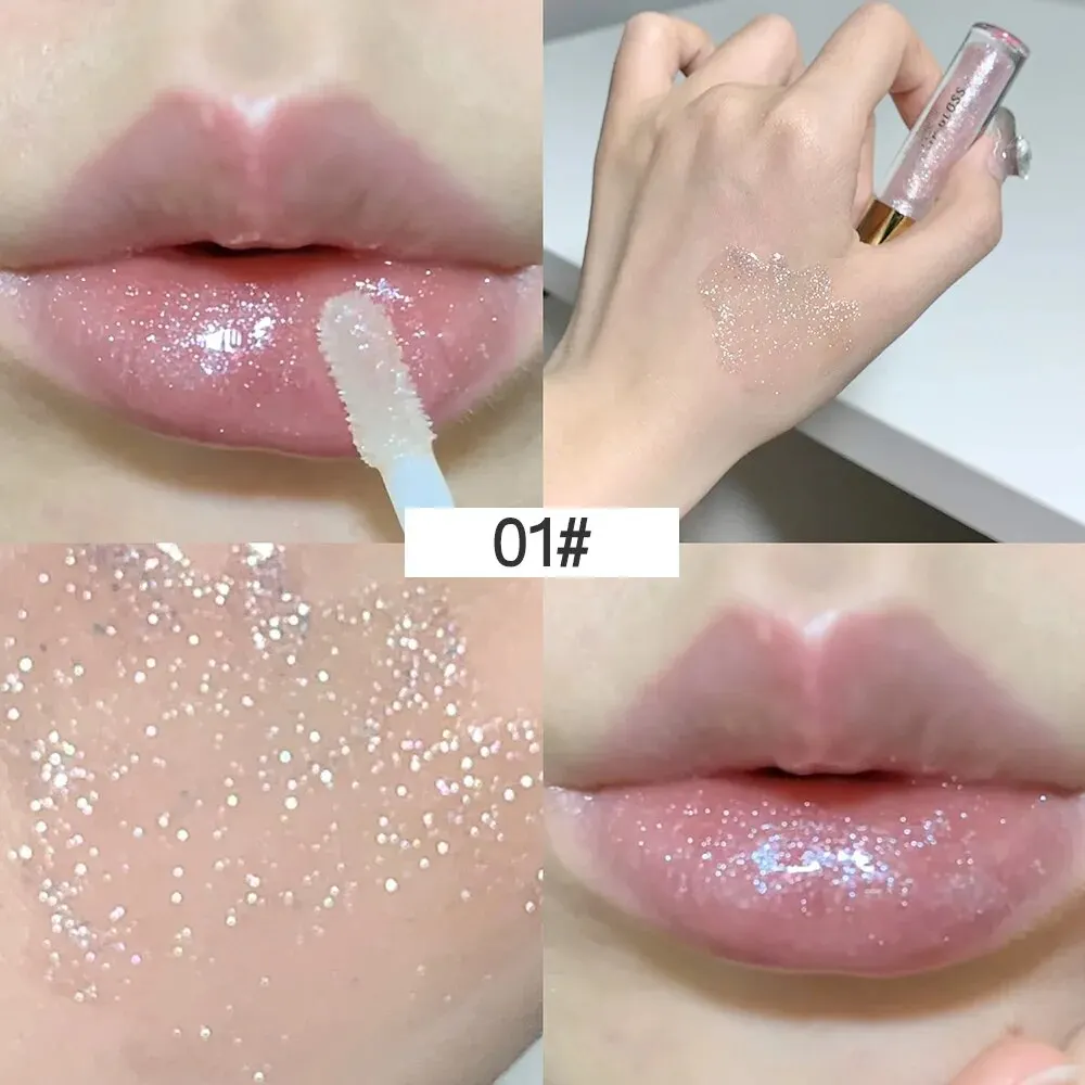 Lip Gloss Sparkling Fine Shimmer Water-glossy Pouty Lips Moisturizing