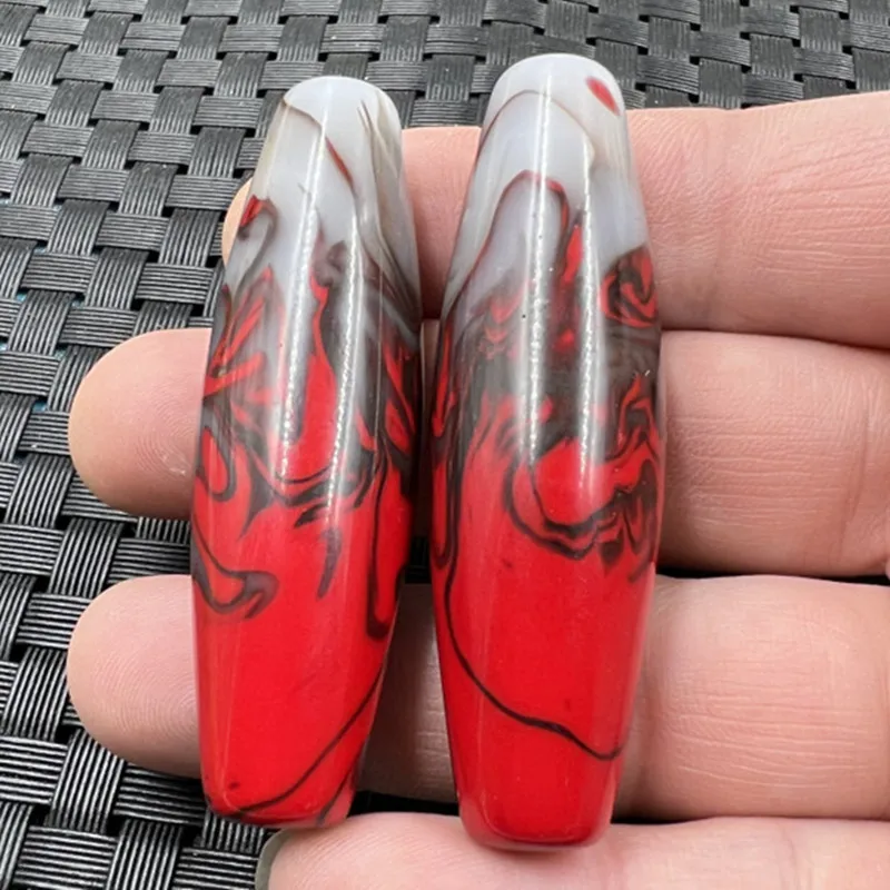 

Xinjiang Hetian Outer Mongolia Material Lulutong Pendant Imitation Jade Barrel-Type Beads Loose Beads Imitation Red Jasper Penda