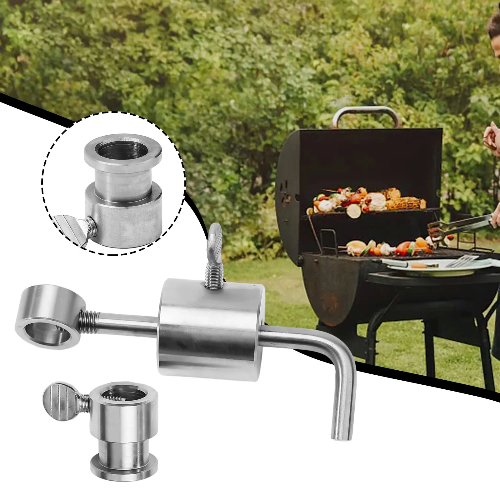

L-shaped Bar Weight Balancer BBQ Oven BBQ Rod Balance Skewer Set Stainless Steel Exquisite High Quality Practical