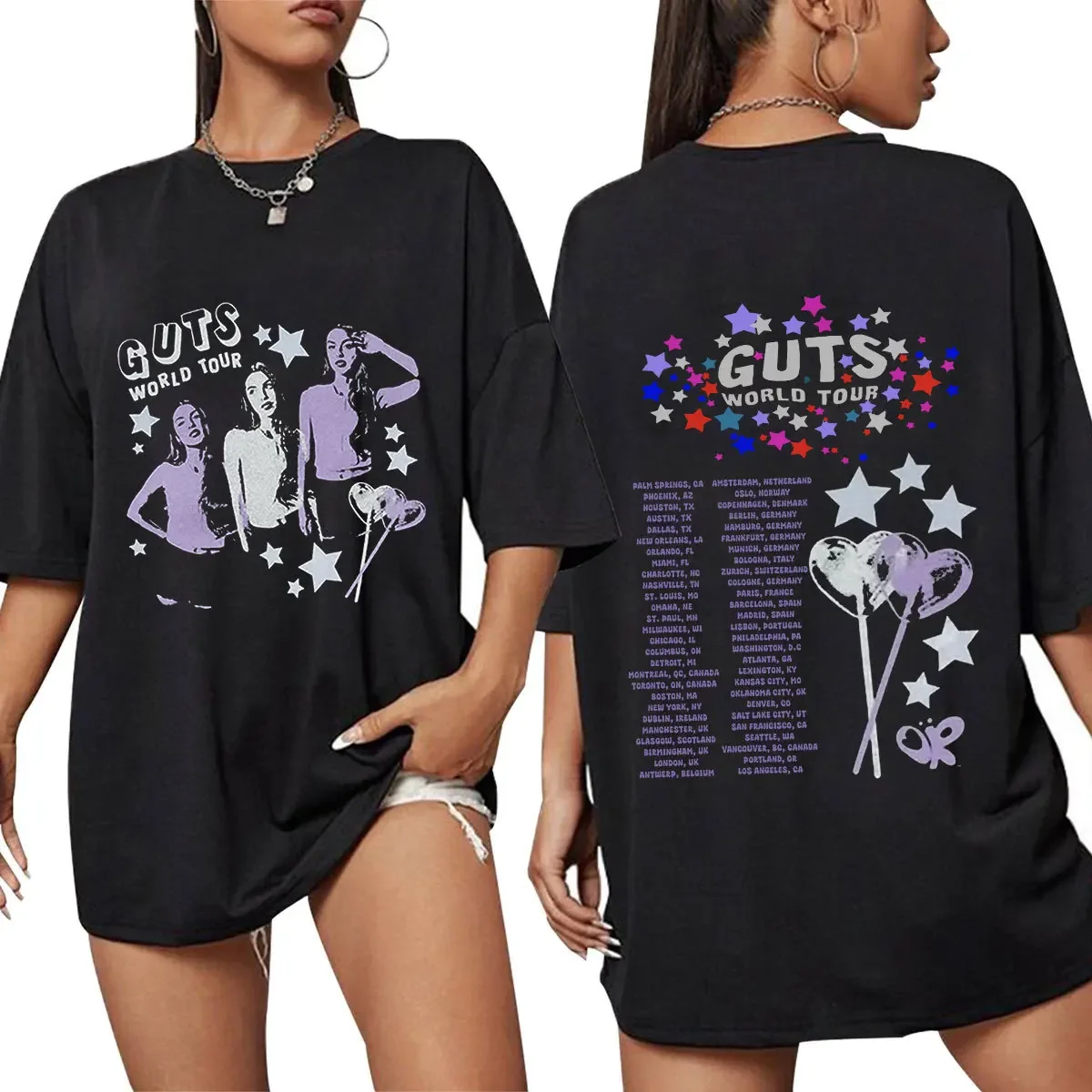 2025 Olivia Maschio Femmina Rodrigo Cantante Vestiti di cotone Moda Manica corta O Collo Tees Uomo unico Abbigliamento Camicie T-shirt grafica 1