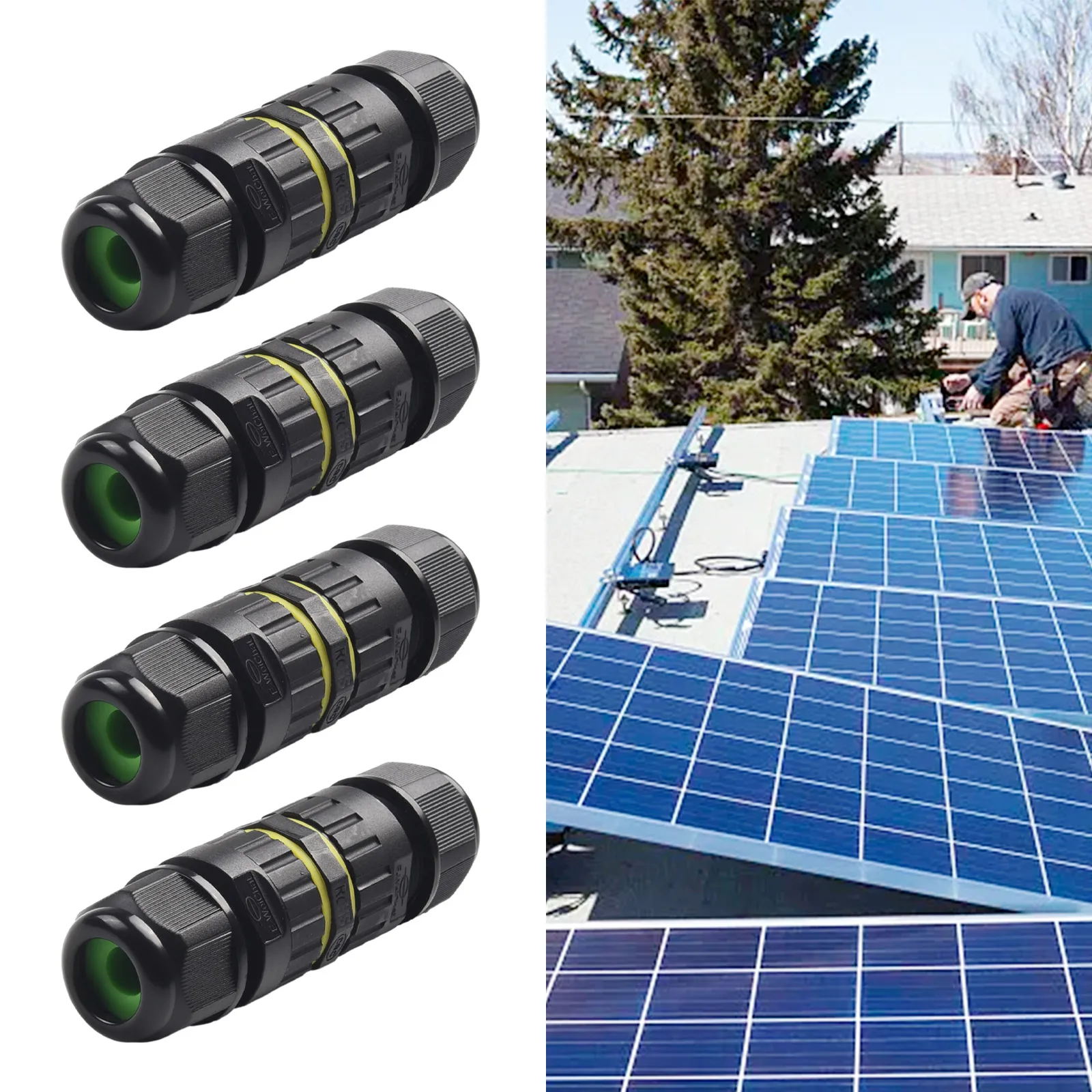 3Pin Outdoor Junction Box IP68 Waterproof Electrical Cable Wire Connector 240V-400V Outdoor Rainproof Terminal outdoor cable connector