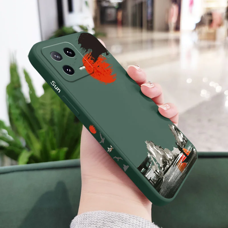 Admire The Moon Liquid Silicone Phone Case
