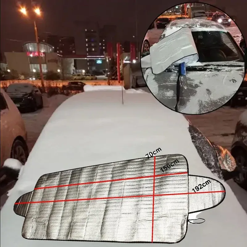 Car Snow Ice Protector Visor Sun Shade Front Rear Windshield Cover Block Cover Front Rear Block Window Windshield accessories