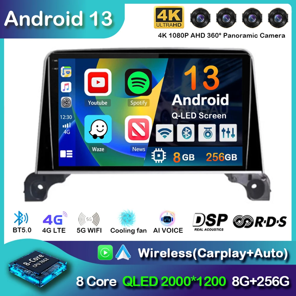 Android 13 Carplay Autoradio Per Peugeot 5008 4008 3008 2017 2018 2019 2020 Lettore Video Multimediale Navigazione Gps Stereo