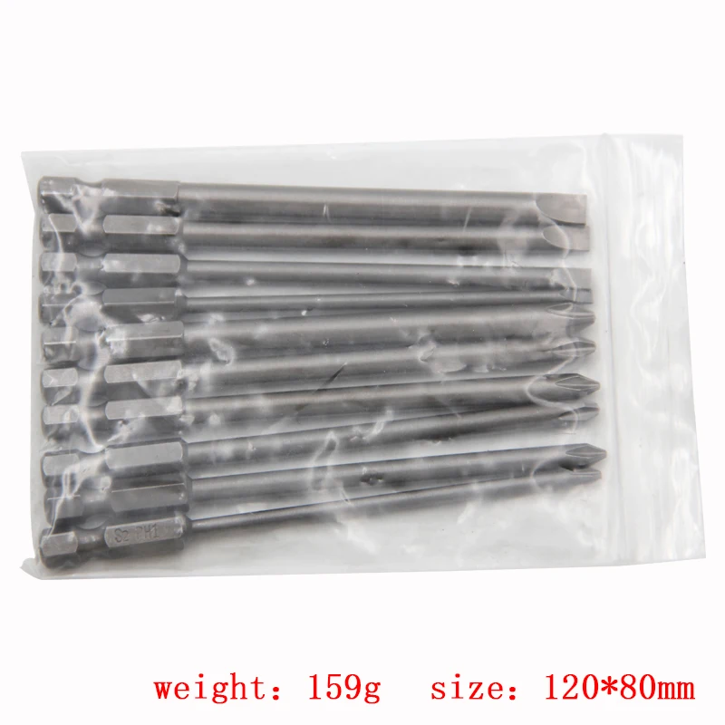 Jeu de 10 tournevis cruciformes et plats 100mm - Lot embouts de précision