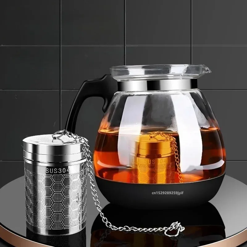 Tea strainer Stainless Steel Tea Infuser Extended Chain Leaves Spice Seasoning Strainer Teapot Fine Mesh Filter
