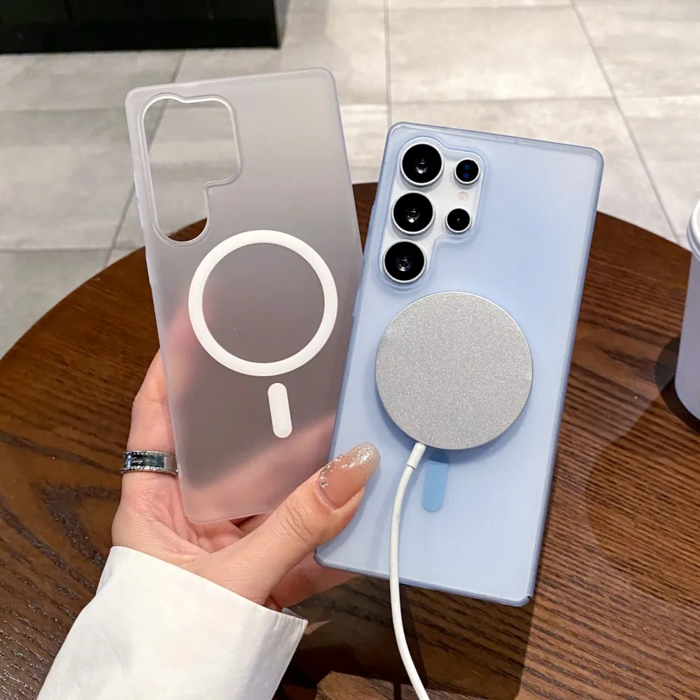 Thin Matte Clear Magnetic Phone Case Cover