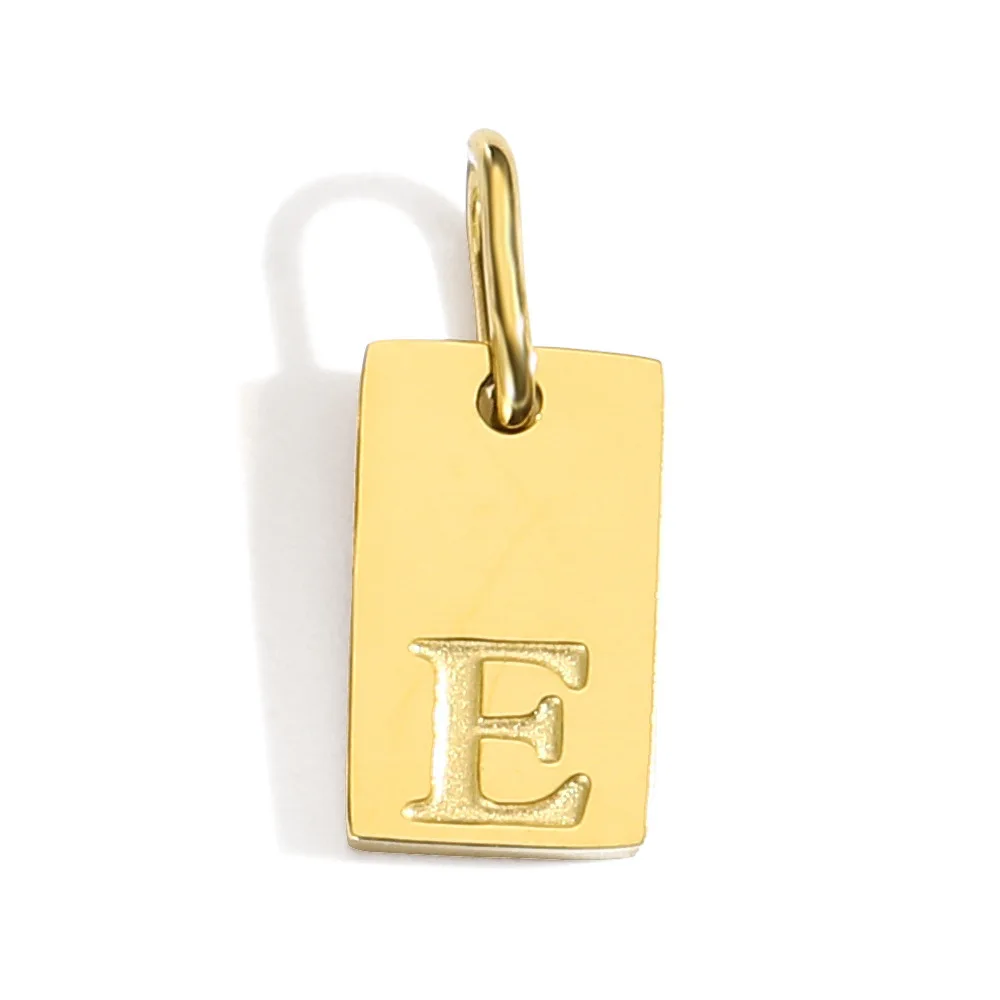 Gold Color Polished Stainless Steel Square Pendant for DIY Jewelry and Accessories