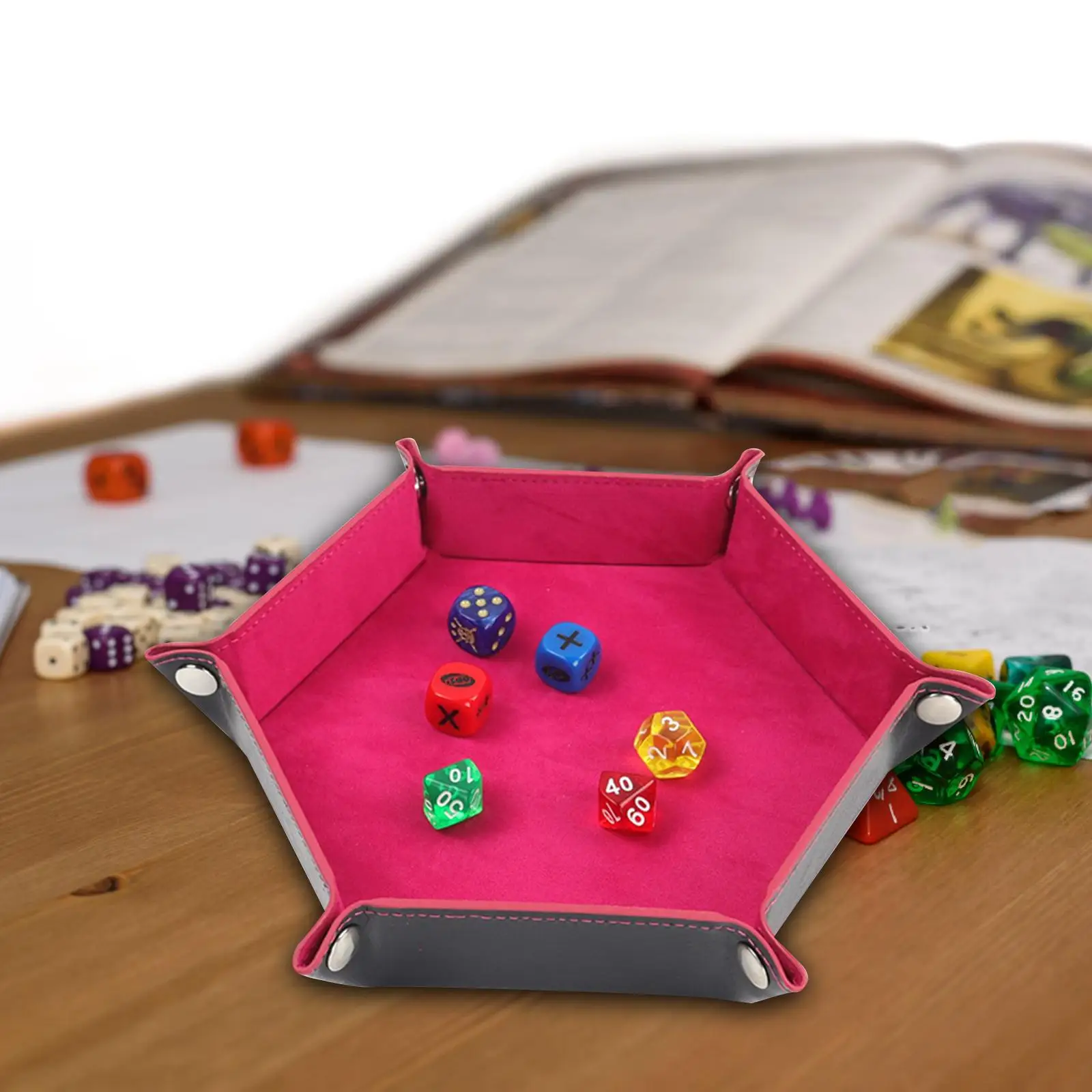 

Dice Rolling Stand, Board Game, Storage Bowl, Multifunctional Foldable Tabletop