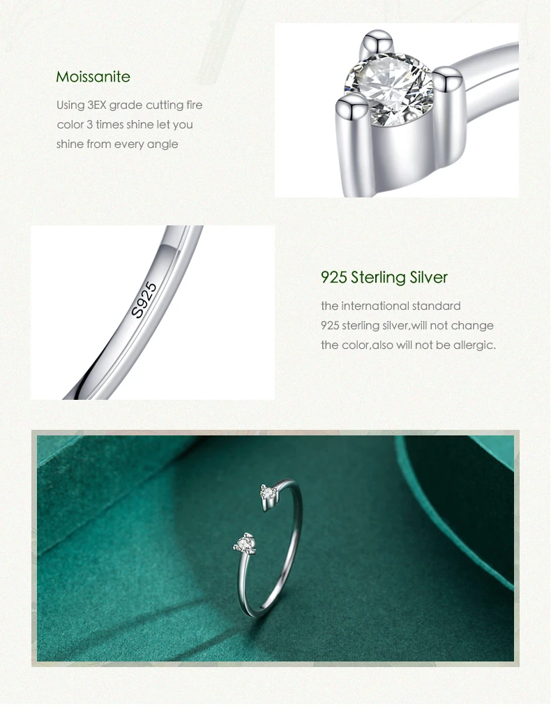 Modian 2022 New Real 925 Sterling Silver D Color Moissanite Finger Rings Trendy Adjustable Ring For Women Wedding Fine Jewelry Modian 2022 New Real 925 Sterling Silver D Color Moissanite Finger Rings Trendy Adjustable Ring For Women Wedding Fine Jewelry