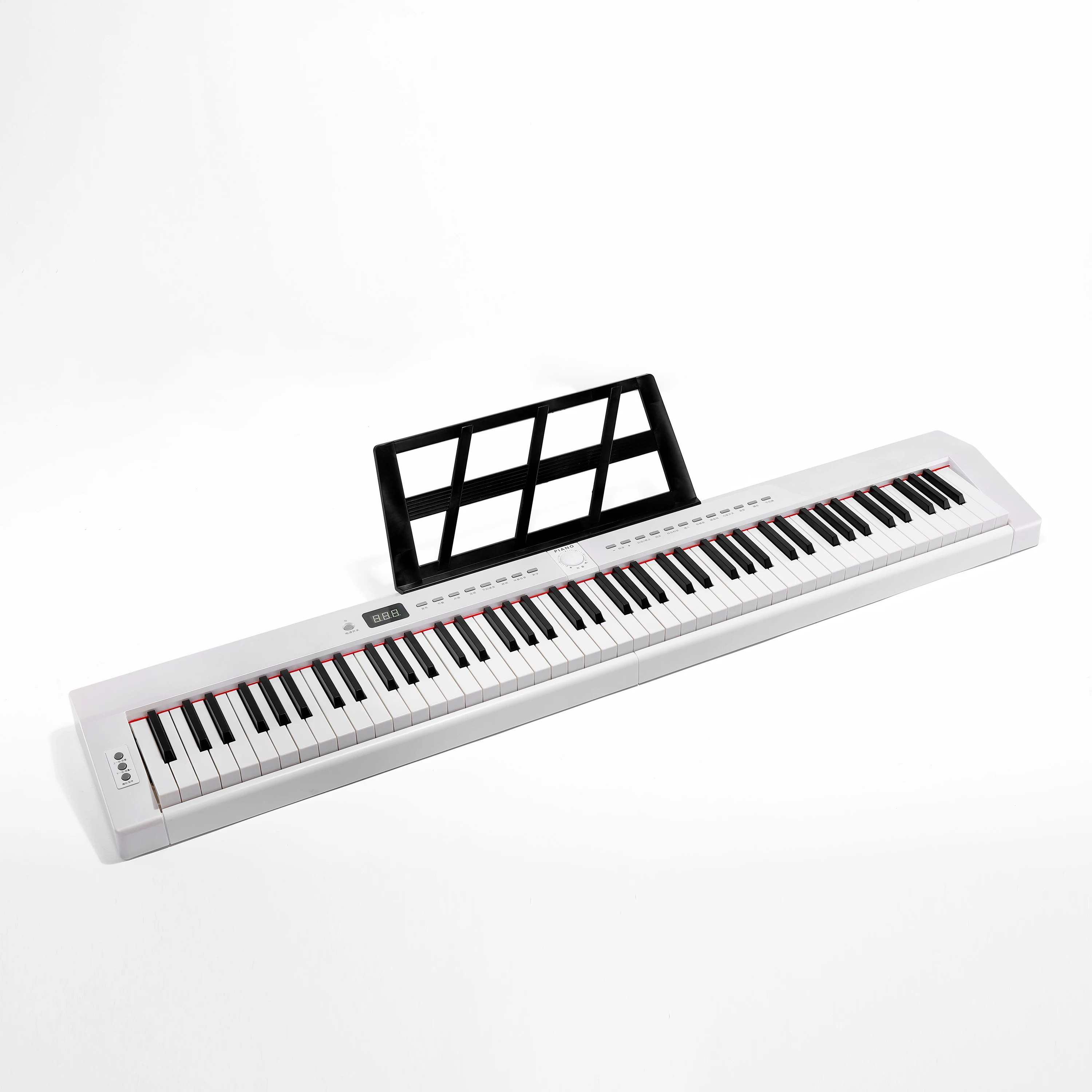 88 Key Piano with MIDI and Velocity Keyboard Instruments Plastic Keys Digital Synthesizer Music Keyboard for School