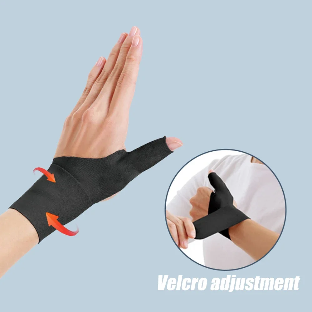 1Pcs Thumb Wrist Support Brace Elastic Fingerless Glove Waterproof Wrist Compression Sleeve Splint For Pain Relief