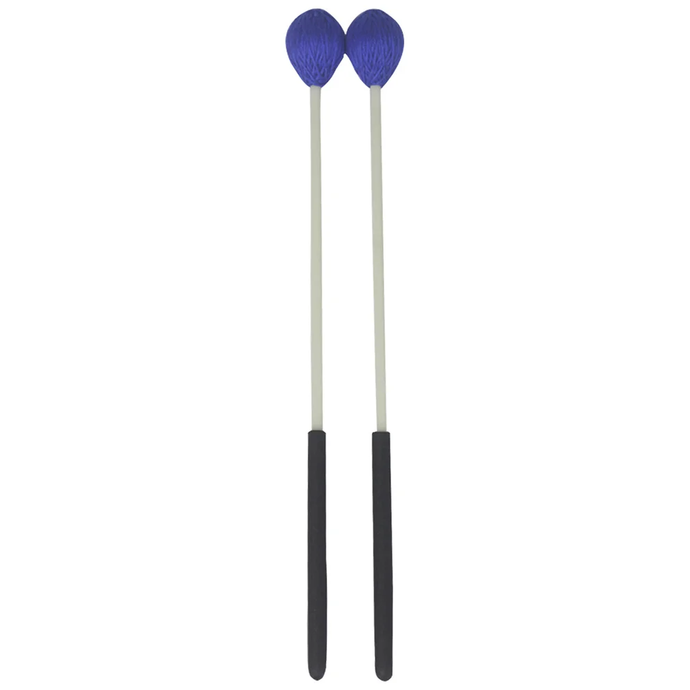 Medium Keyboard Marimba Mallets Blue Hard Yarn Head With Beech Handle For Beginner Percussion Instruments Parts 2 pieces marimba sticks maple wood handle blue woolen head professional marimba xylophone mallet