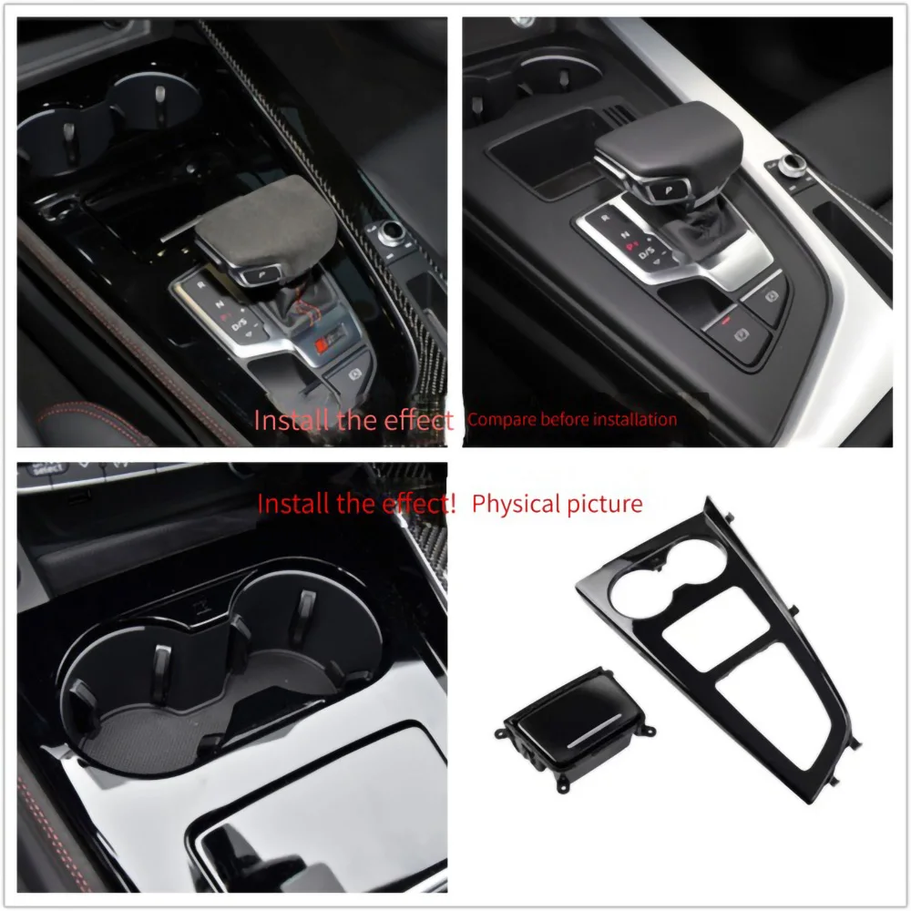 Audi A4 A5 B9 인테리어 밝은 검정색 페인트 센터 라이트 기어 패널 라이트 LED 주변 조명용 센터 제어 장식 패널