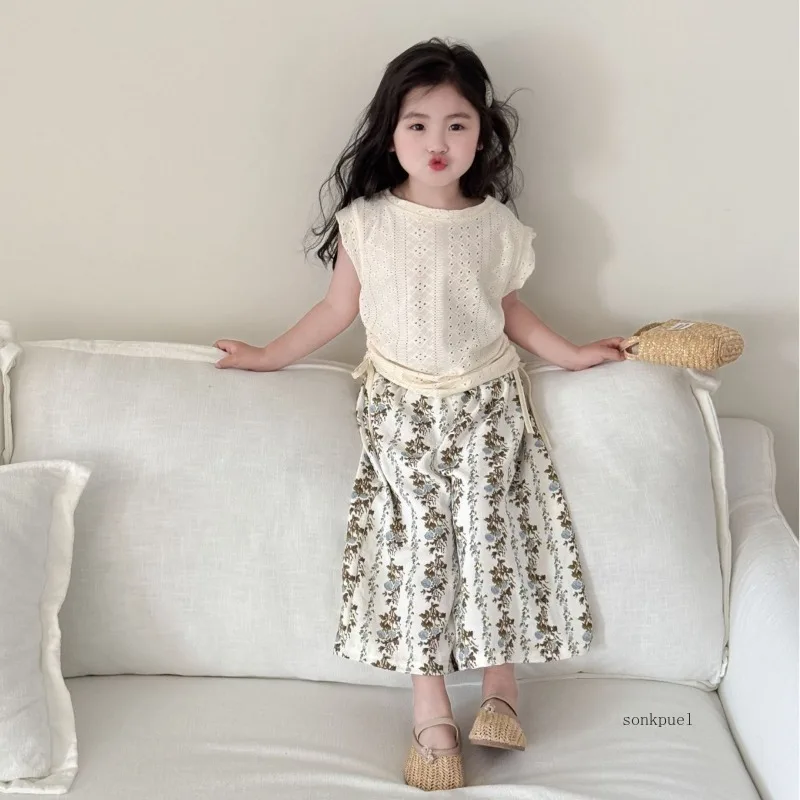 Girls Floral Pants Set 1