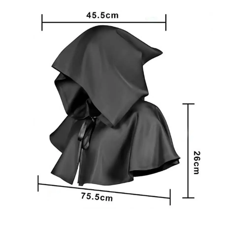 Movie Flax Cloak Mysterious Party Clothes Death Cloak One Size Solid Color Hooded Cloak Cosplay