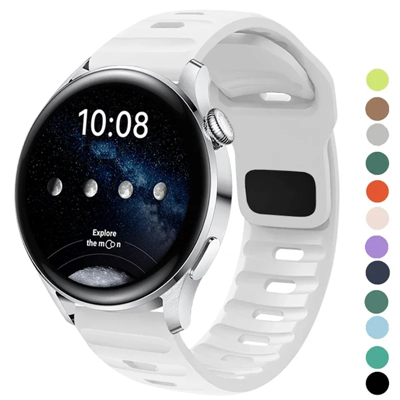 Versatile 22mm Silicone Smartwatch Strap - Premium Watchband Bracelet