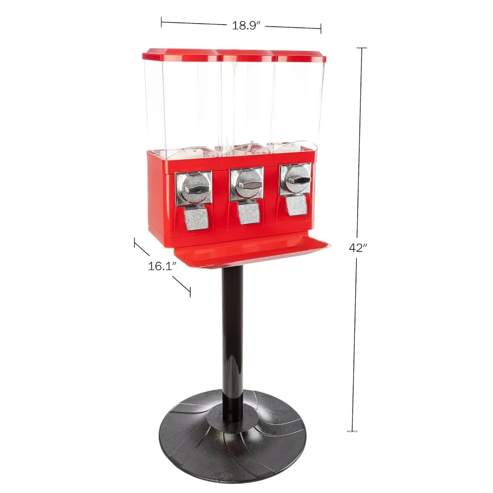 Triple Compartment Candy Dispenser Vending Machine