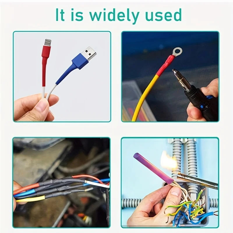 560/580/800 PCS Heat Shrink Tubings 2:1 Wire Cable Wrap Assortment Tube Sets Electric Insulation Heat Shrink Tube Kit