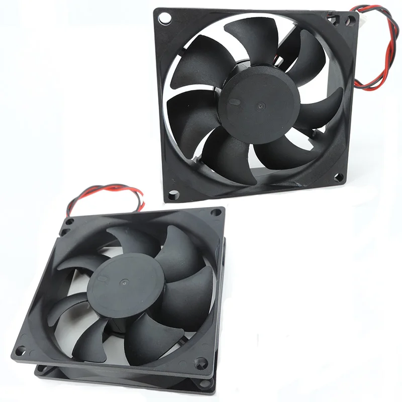 2pin dc 80mm 8025 80X80X25MM Cooling Fan 5V/12V/24V DC Brushless Cooling Cooler Fan 8025 Sleeve oil Bearing cooling fan industrial cooling fan gaming cooling fan 3d printer fan