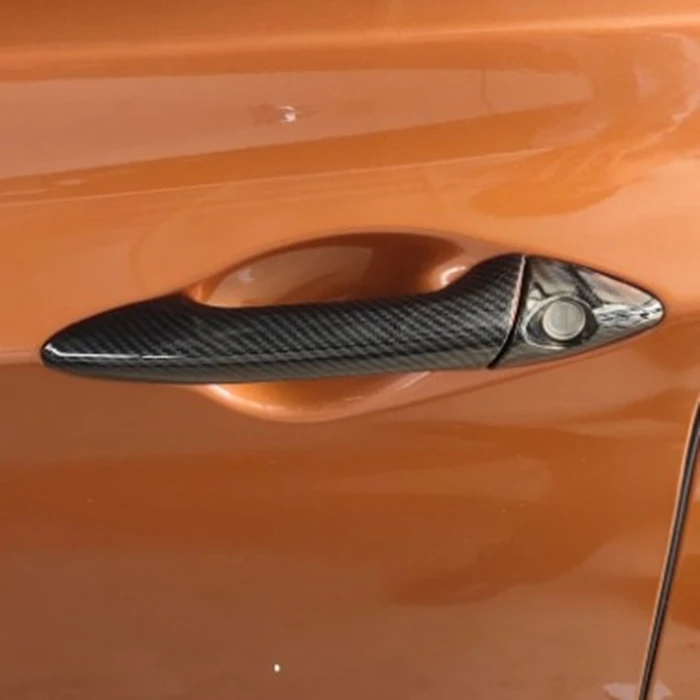 Car door handle,car door moulding trim,window door cover trim For Hyundai Elantra 2012-2015 Chrome Carbon Fiber Door Handle Cover Trim Set Accessories Stickers Car Styling