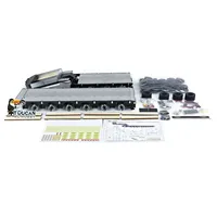 Metal Trailer Semi-assembled Extendible Lowboy Trailers 1/14 RC 9 Axles for Remote Control Tractor Truck Car Models Lights 1