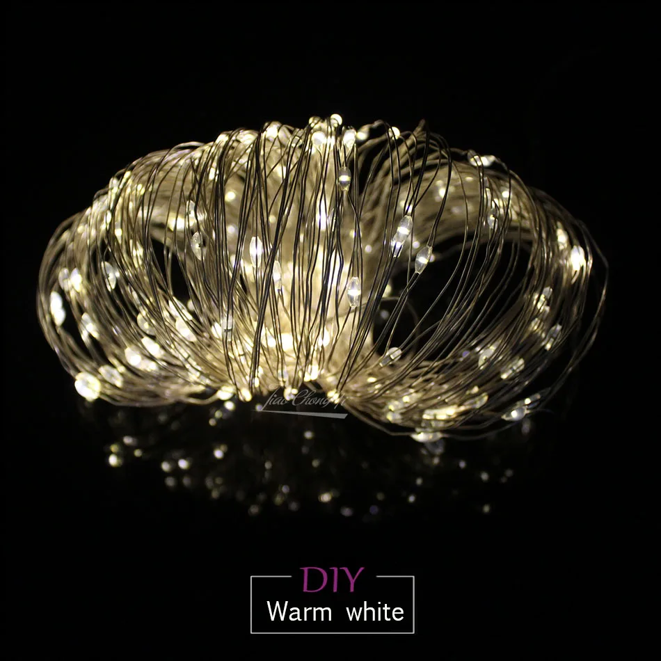 Guirnalda de luces LED con USB de 2/5/10 m, alambre de cobre y plata, resistente al agua, para decoración de fiestas de bodas y Navidad