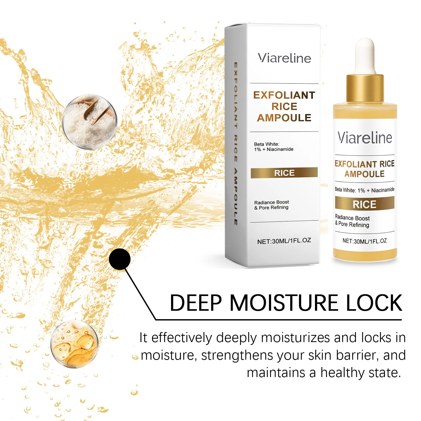 Rice Exfoliating Essence - Gentle Hydration & Moisturization, Refines Pores, Skin-Care Essence