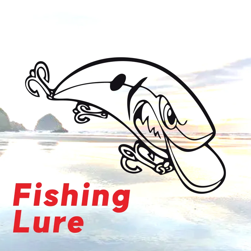 

Funny Fish Fishing Lure Truck Window Decor Car Sticker Automobiles Motorcycles Helmet Exterior Accessories Vinyl Decals