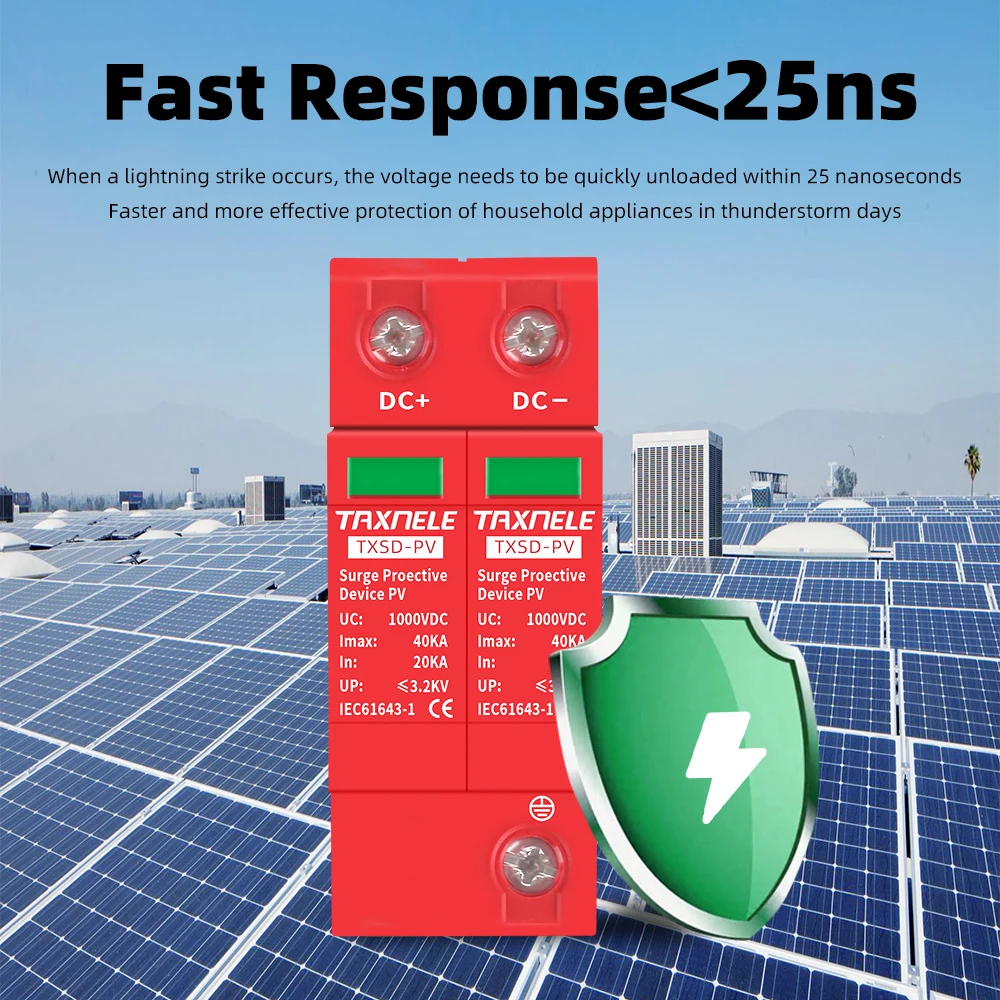 High-Performance Solar Photovoltaic Surge Protector and Lightning Arrester