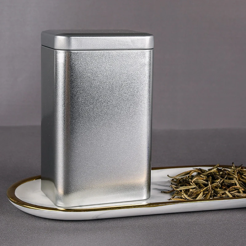 125g Metal Retro Square Tea Can Candy Food Storage Case With Lid Packaging Box Container Sealed Metal Can tea tin box tea canister