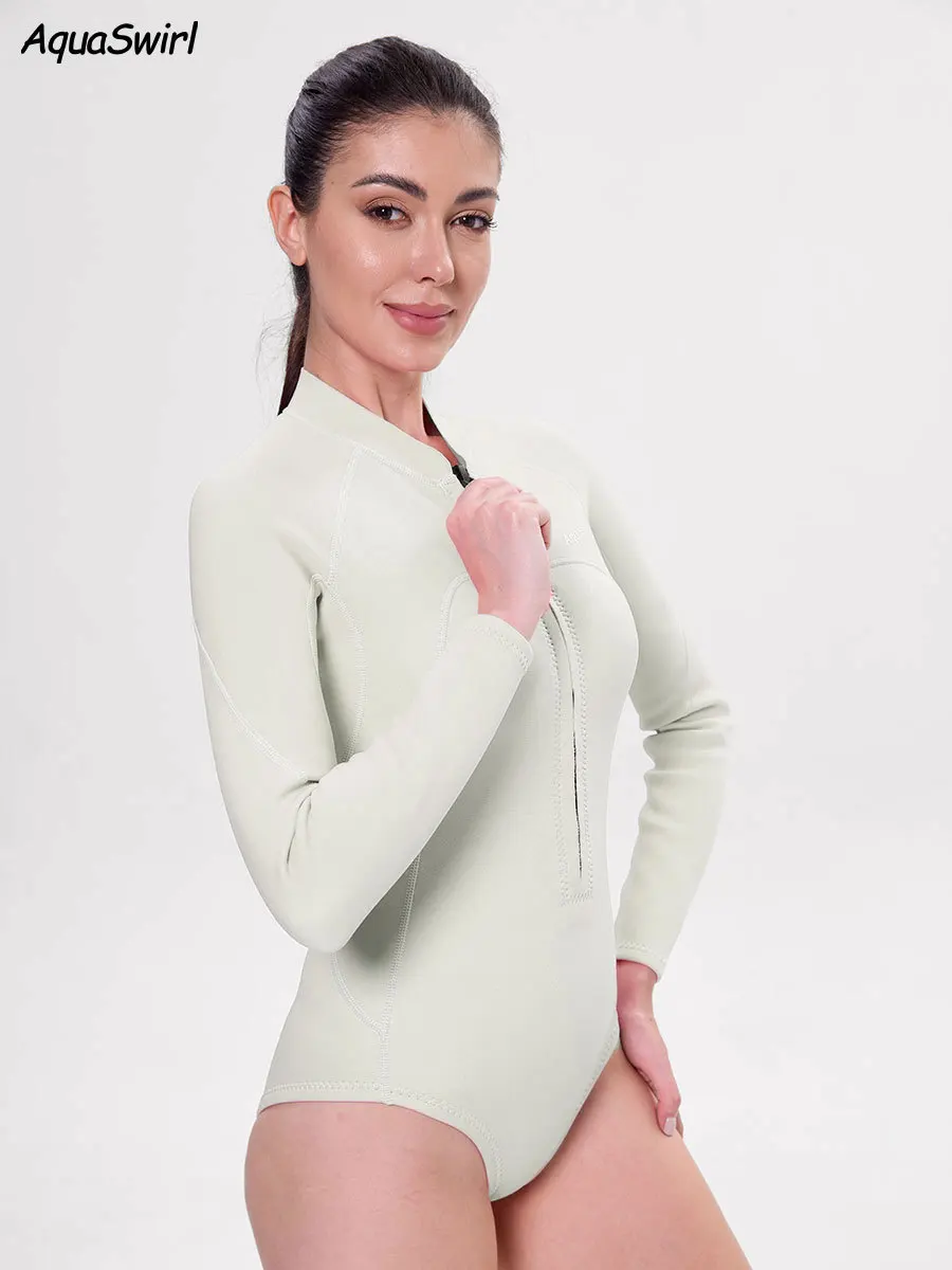 Diving Suits 2mm Women's Surfing Diving Neoprene Keep Warm Split Wetsuit Long Sleeve Snorkeling Scuba Dive Suit diving suits