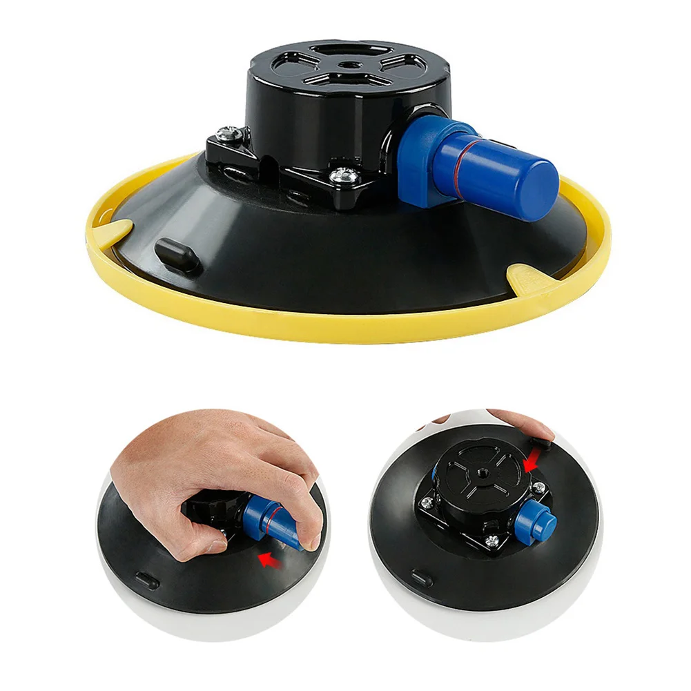 6 Inch Vacuum Suction Cups Mount Base Hand Pump Glass Sucker Auto Repair Tools Up To 70 Lbs Glass Metal Useful Lifting Tool