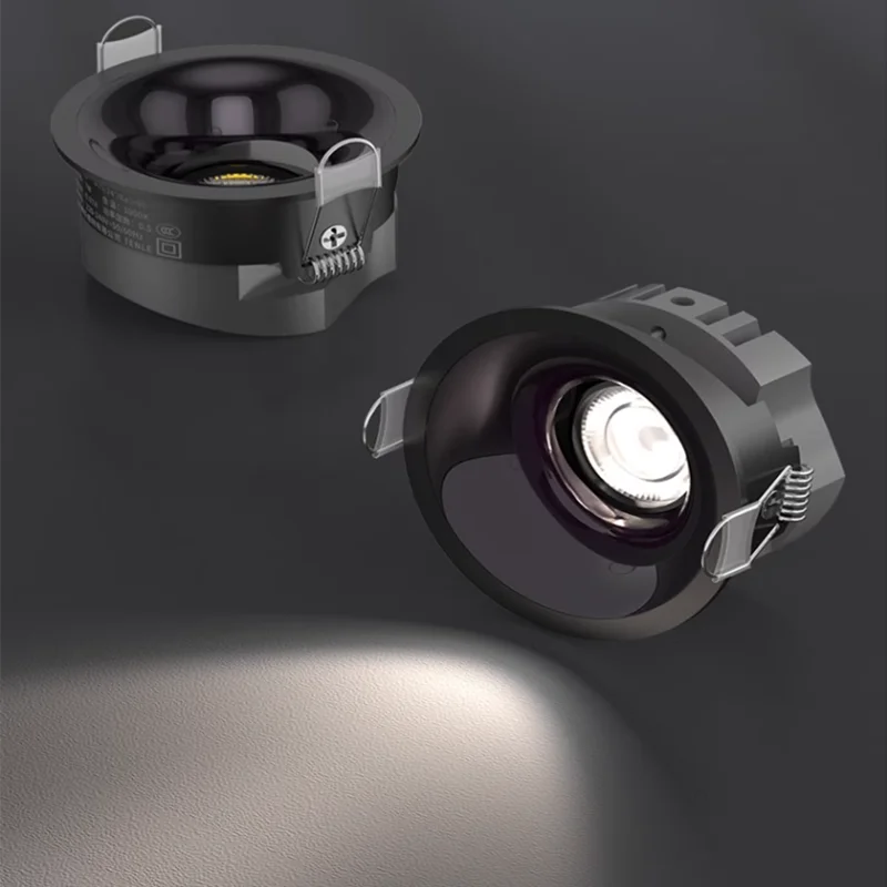 Description Picture 2 of itemHigh CRI Deep Anti-glare Led Cob Downlight Narrow Embedded Ultra-thin Rose Gold Black White Dimmable Ceiling Aluminum Spotlight