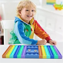 

Toy Chess Board Push Press Bubble Fidget Sensory Toys Stress Relief Toy Interactive Party Game Sensory Toy