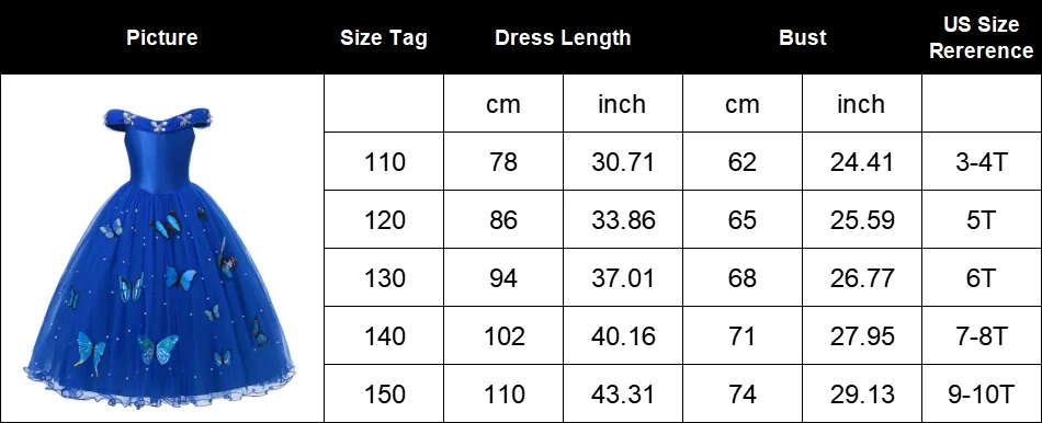 Disney Princess Dress For Girl Elsa Anna Rapunzel Costume Kid Birthday Party Clothes Carnival Cosplay Frozen1/2 Cinderella