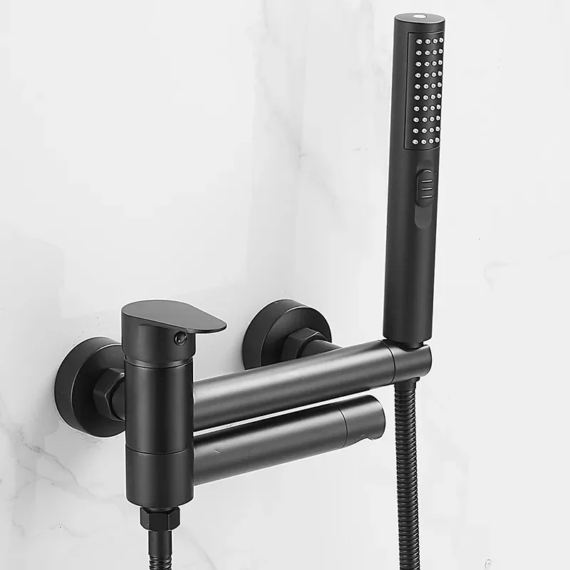 Description Picture 5 of itemGun Grey Bathtub Shower Set Brushed Gold Rotatable Bathtub Faucet,Bidet Faucet  Bathroom Bath & Shower Mixer Tap Brass