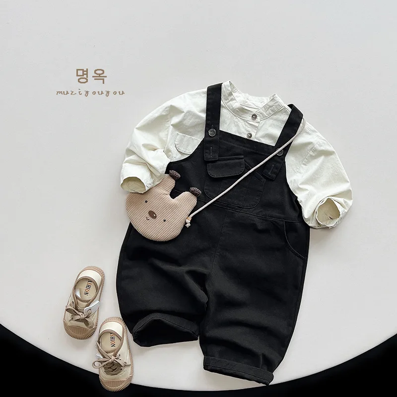 Spring New Children Versatile Shirts Coat Baby Cotton Long Sleeve Tops Girl Boys Casual Single Breasted Jacket Kids Clothes