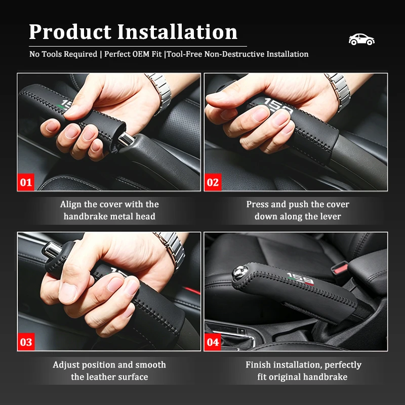 Alfa Romeo Leather Handbrake Cover Protective Sleeve Accessory