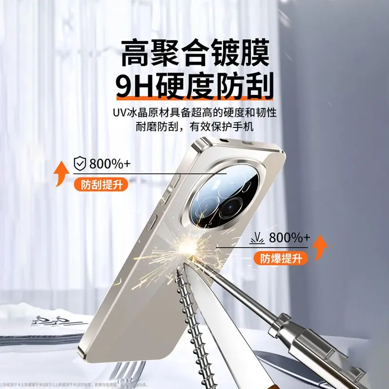 Electroplating Ice Crystal Glass Mirror PC Cover - Ultra Shockproof Bumper Case