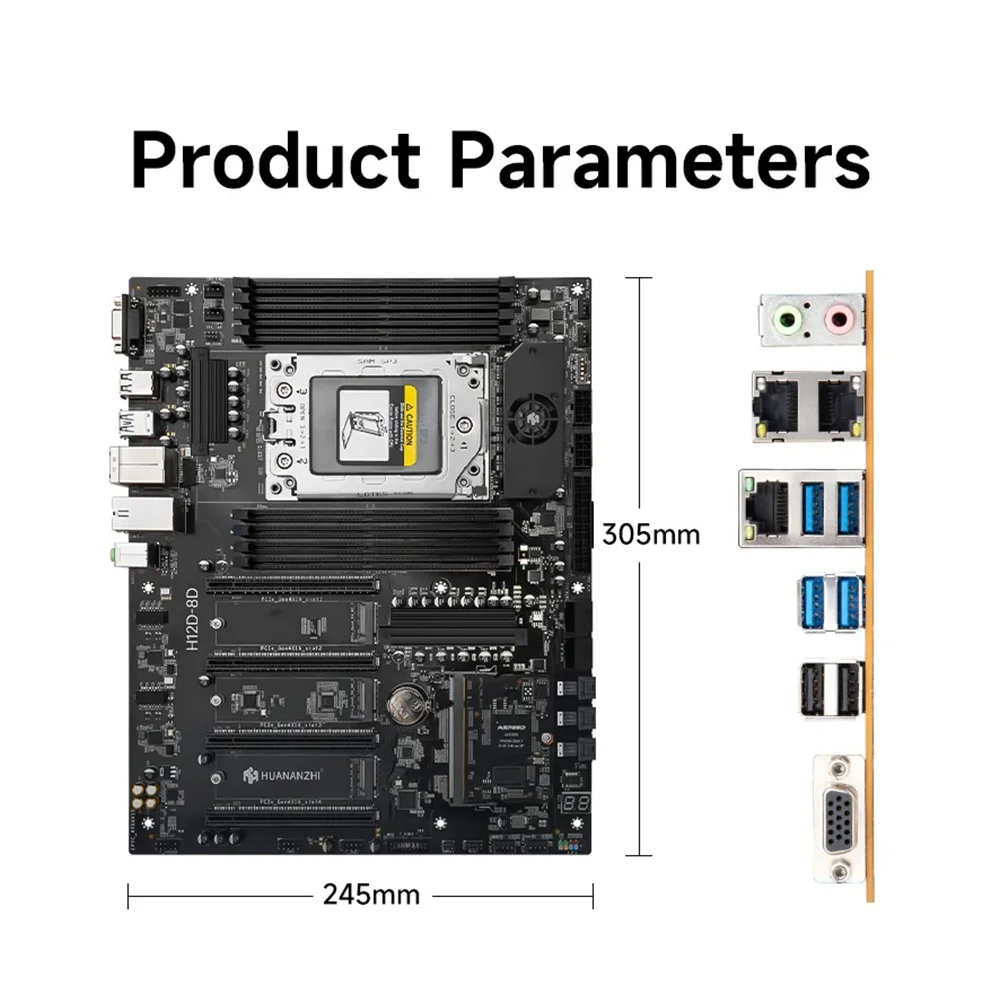 HUANANZHI H12D 8D Motherboard Set With AMD EPYC 7002 7003 series
