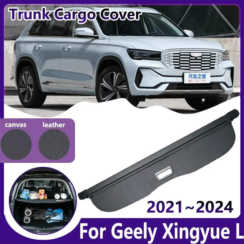 

Car Trunk Curtain for Geely Monjaro KX11 Accessories Xingyue L 2021~2024 Retractable Dirt-resis Cargo Cover Mat Security Luggage