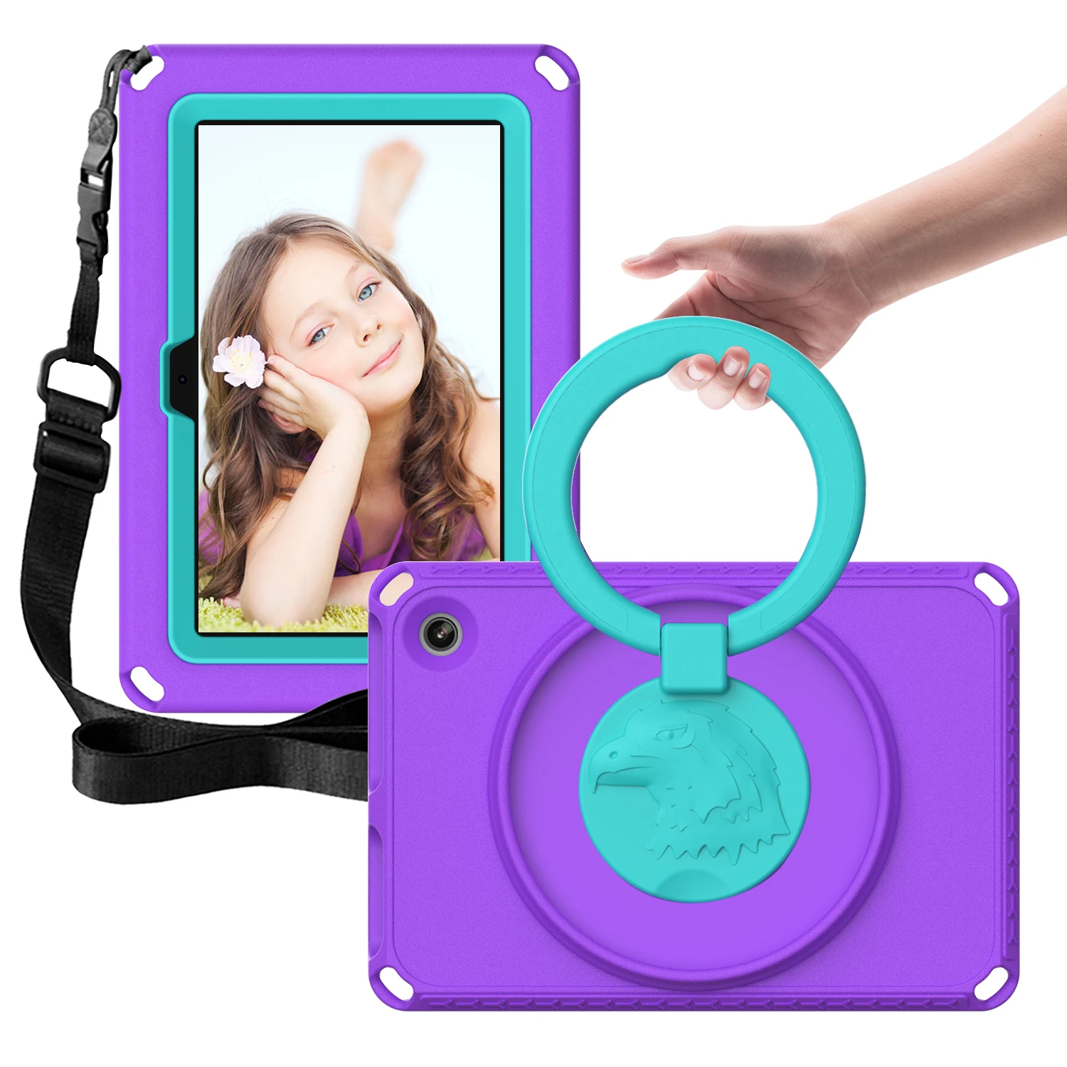 Enhanced Tablet Case: 360° Rotating, Dustproof & Waterproof, Double-Layer Protection, Shockproof Cover
