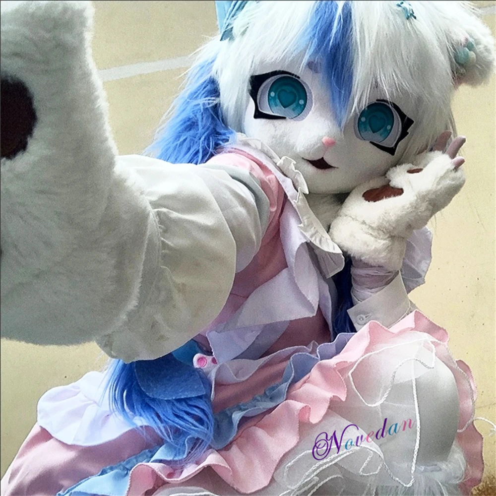 Cosplay Costumes Fursuit Kigurumi Headset Furry Costume Head Base Paws Tail Comiket Furries Animal Rubbit Doll Cat Doll