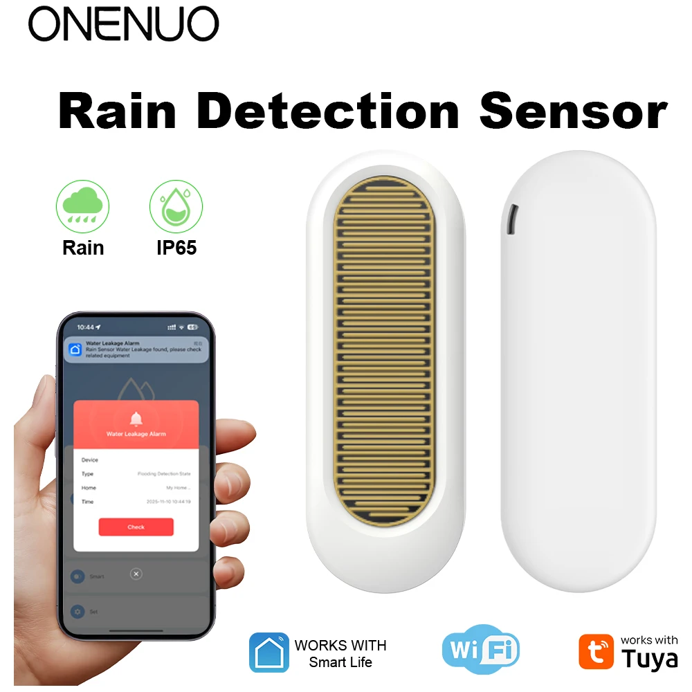 ตัวเลือกสินค้า เซ็นเซอร์ตรวจจับน้ำฝน IP65 แจ้งเตือนผ่านแอป